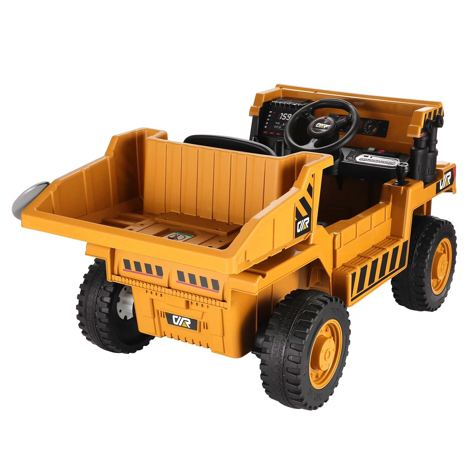 12V Kids Ride-On Dump Truck with Remote Control, Working Megaphone, and Sand Shovel - Image 10