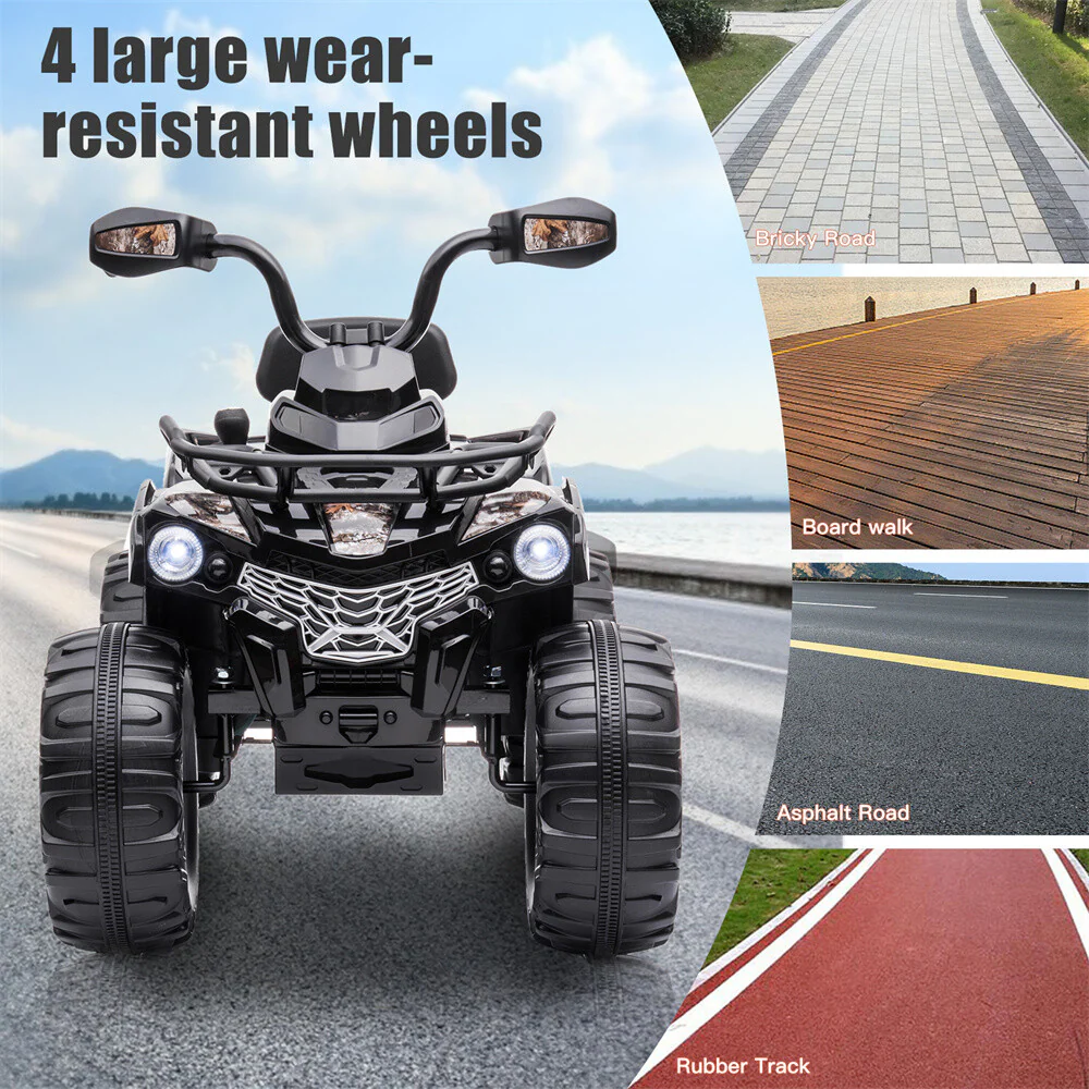 12V Kids Electric Ride-On ATV 4-Wheeler Quad Car Toy with MP3 and Headlights - Image 26