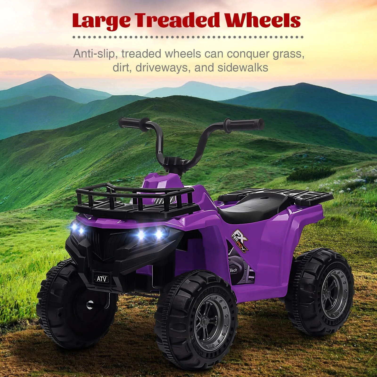 12V Kids Electric Ride-On 4 Wheeler ATV Quad with High/Low Speed Settings - Image 6