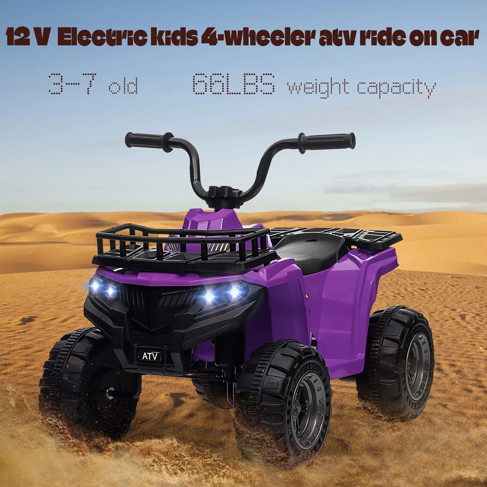 12V Kids Electric Ride-On 4 Wheeler ATV Quad with High/Low Speed Settings - Image 7