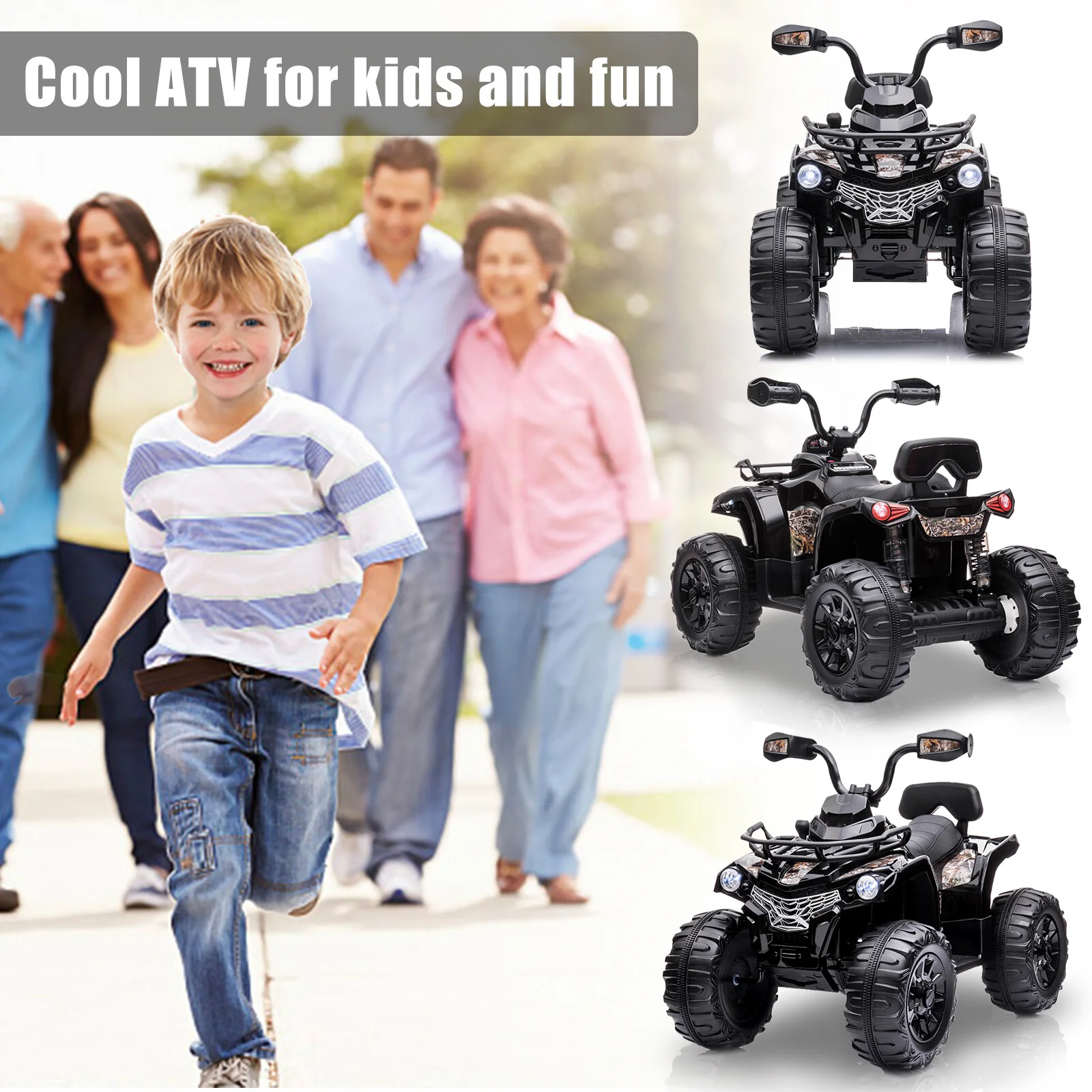 12V Electric Kids Ride-On Off-Road 4-Wheeler ATV Battery-Powered Toy Car - Image 10