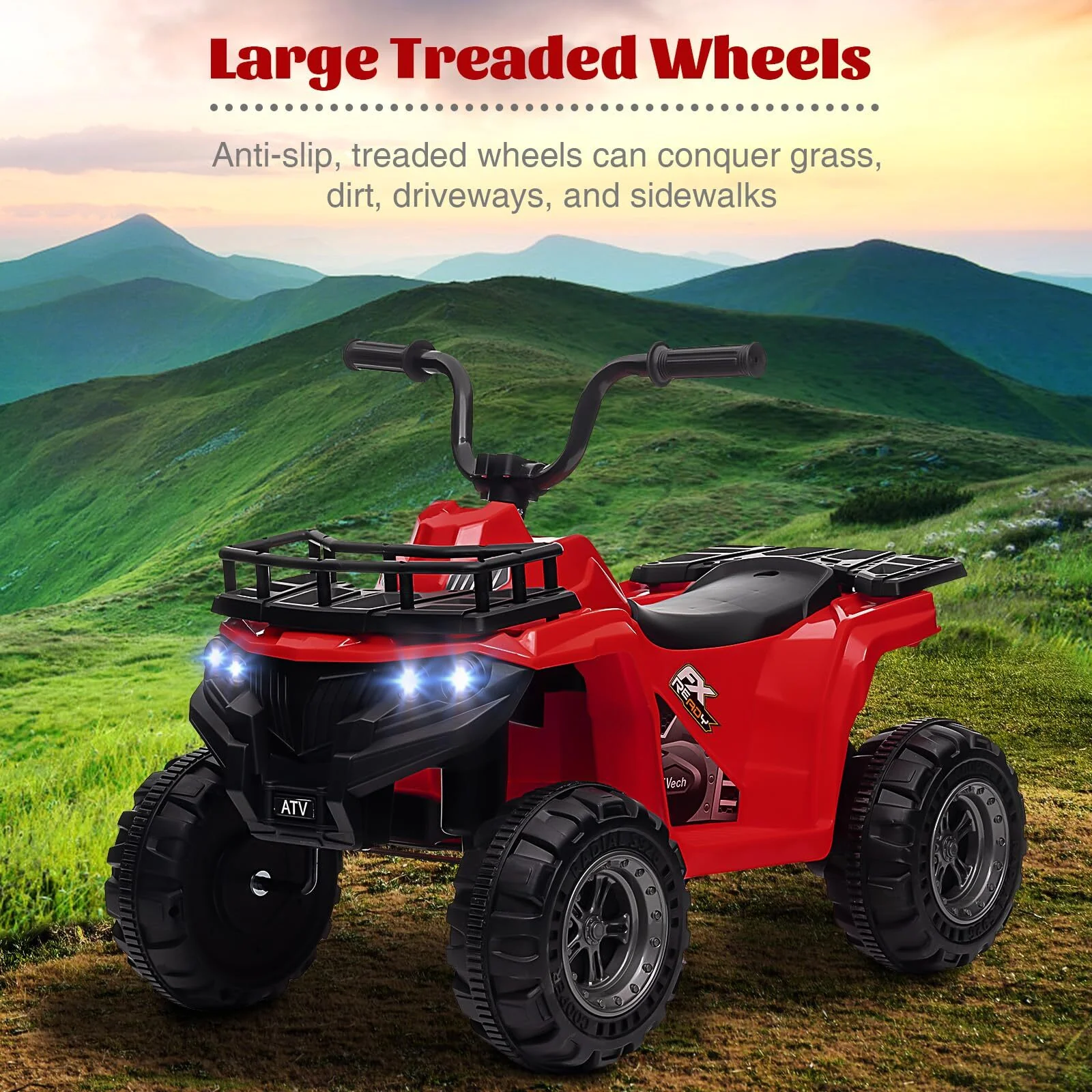 12V Kids Electric Ride-On ATV with Adjustable High and Low Speed Toy Car - Image 8