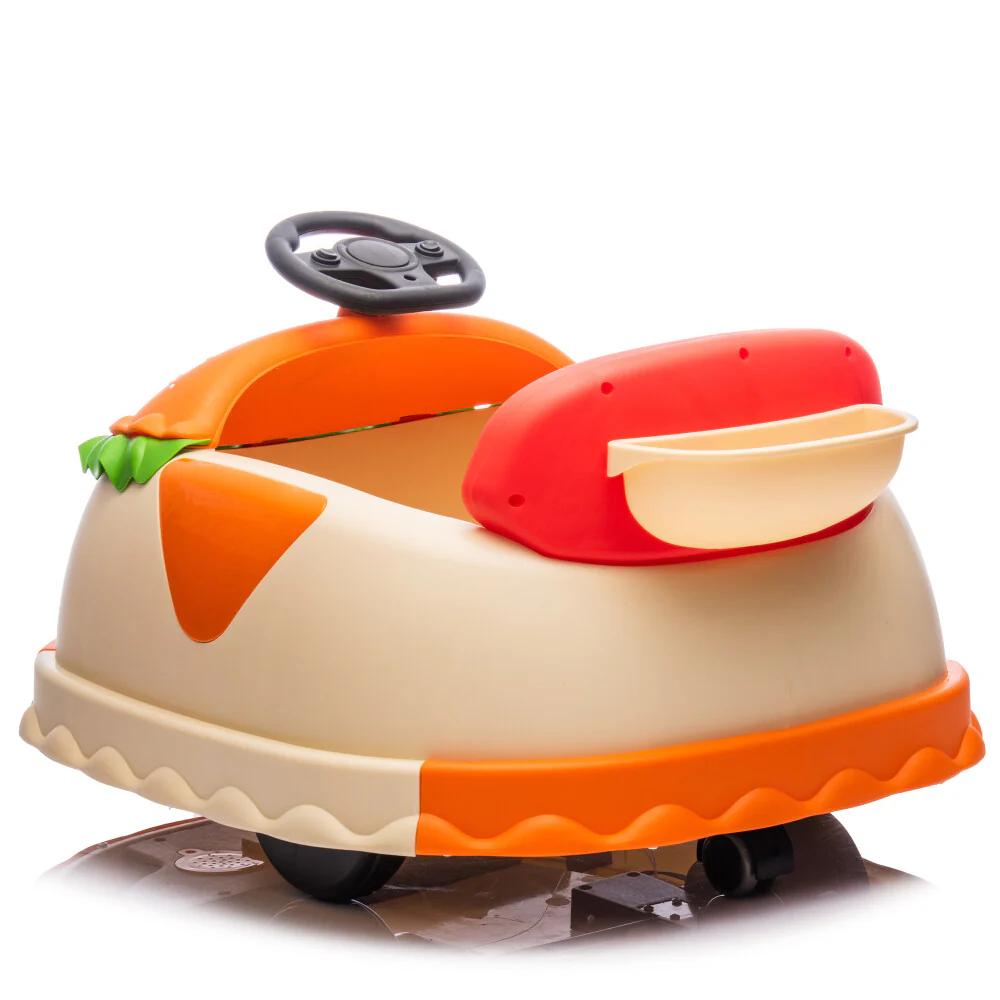 12V Kids Electric Ride-On Bumper Car with Parental Control and Hamburger Design - Image 13