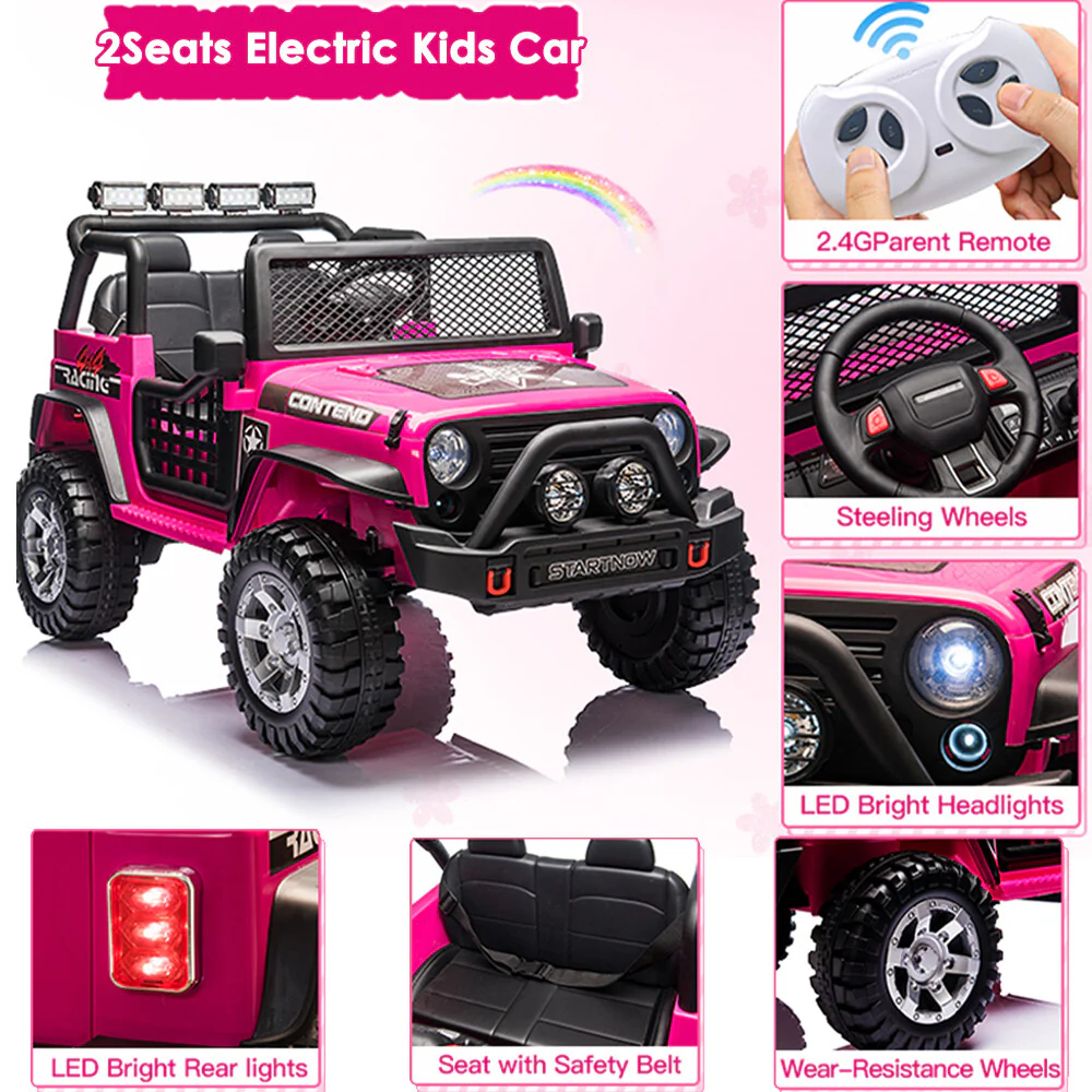 12V Electric Ride-On Power Wheel ATV Truck Car for Kids Ages 3-8 - Image 11