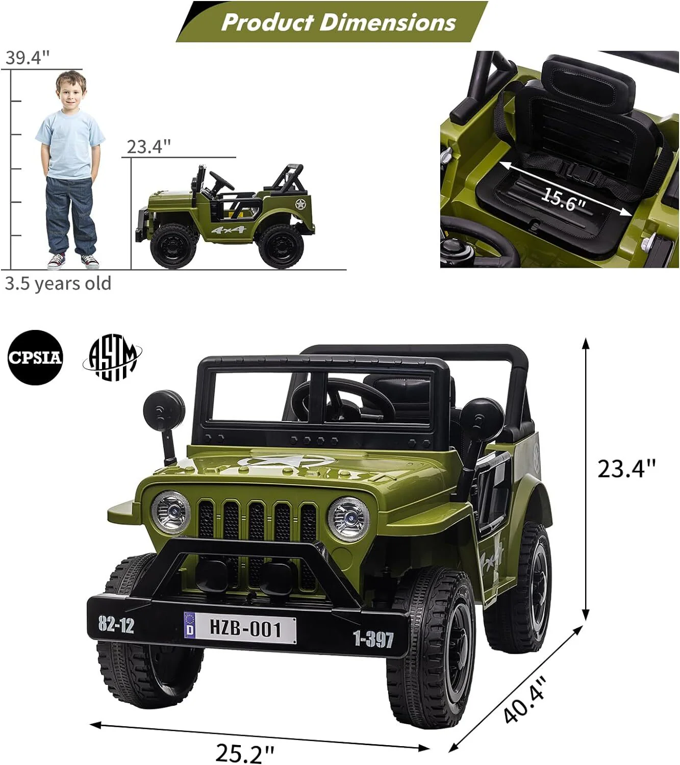 12V Electric Ride-On Jeep Car with Remote Control for Kids Ages 3-8 - Image 5
