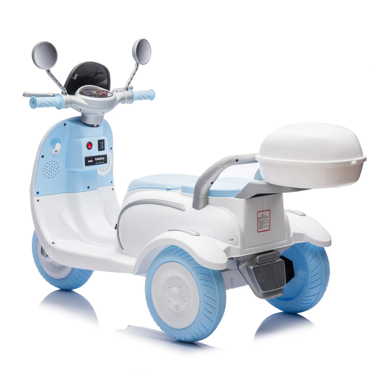 12V Kids Electric Ride-On Motorcycle Toy with 3 Wheels and Slow Start Safety Feature - Image 7