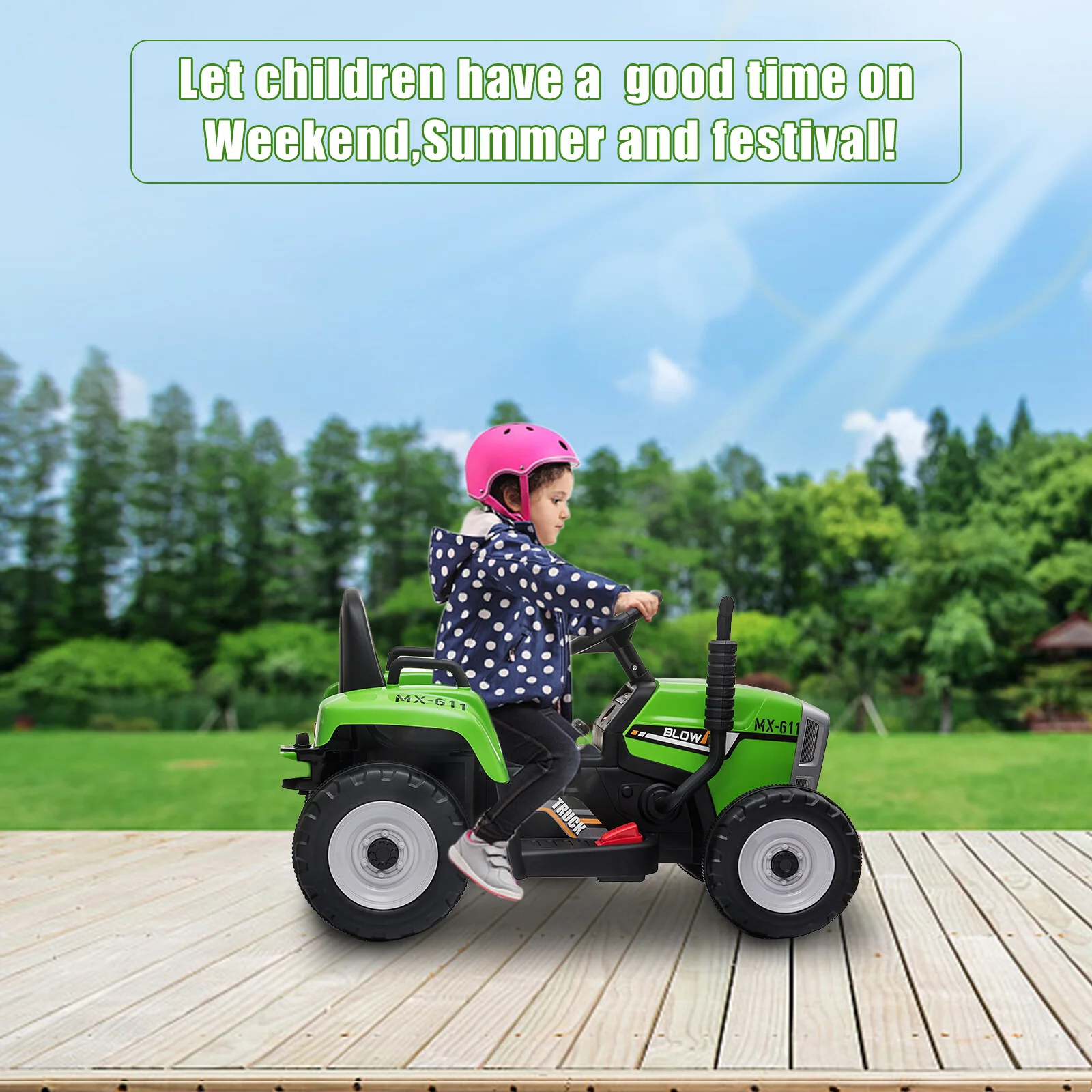 12V Kids Electric Ride-On Ground Loader Tractor Bumper Car with 360 Degree Rotation - Image 5