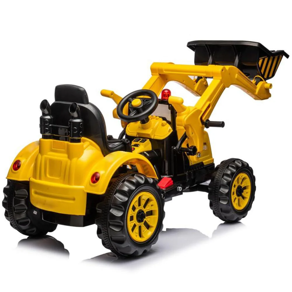 12V Battery-Powered Kids Ride-On Excavator Front Loader Construction Vehicle - Image 18