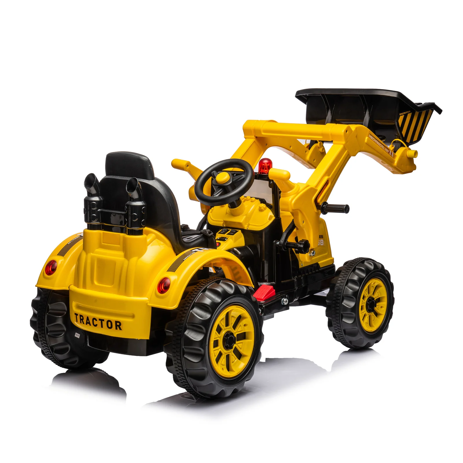 12V Battery-Powered Kids Ride-On Excavator Front Loader Construction Vehicle - Image 5