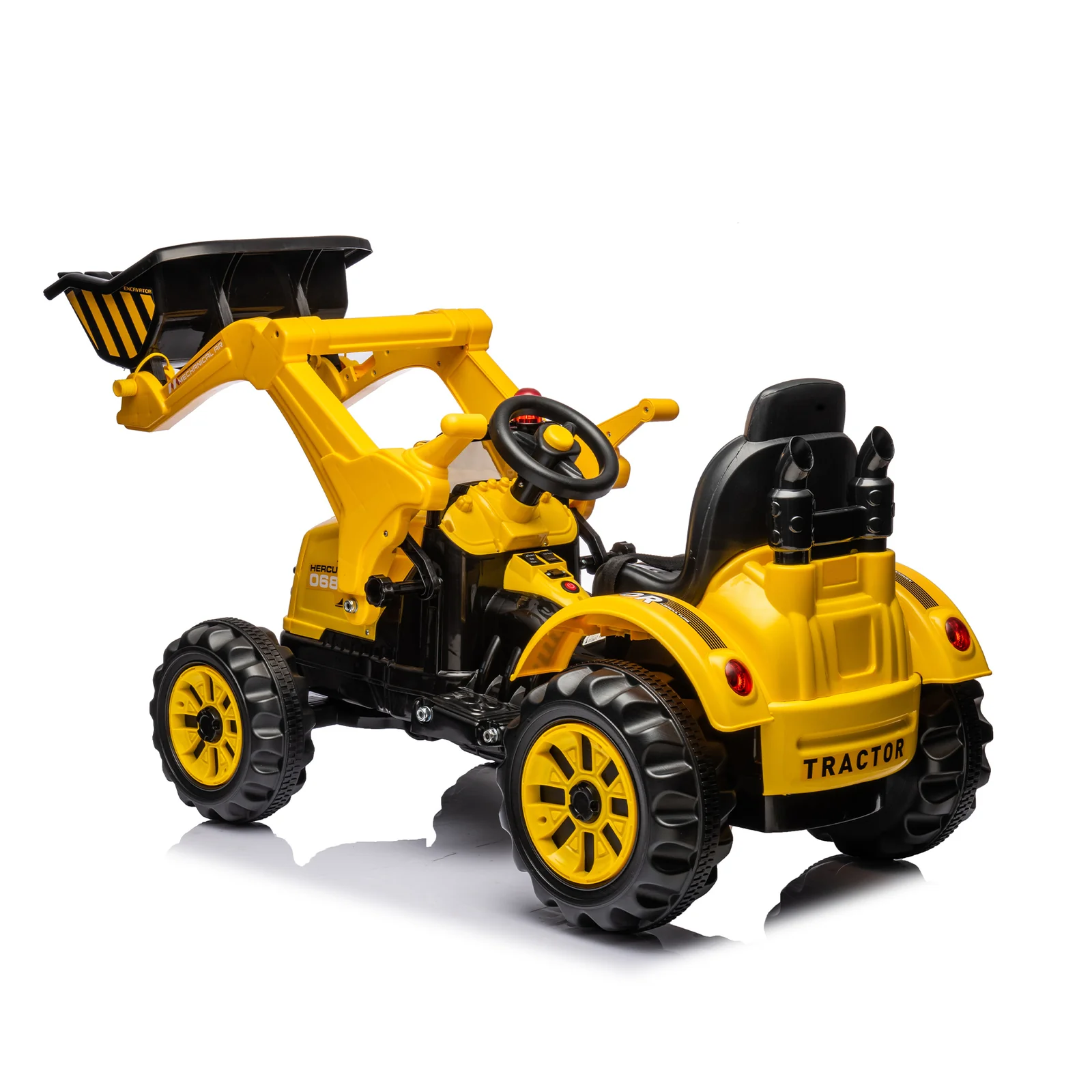 12V Battery-Powered Kids Ride-On Excavator Front Loader Construction Vehicle - Image 8