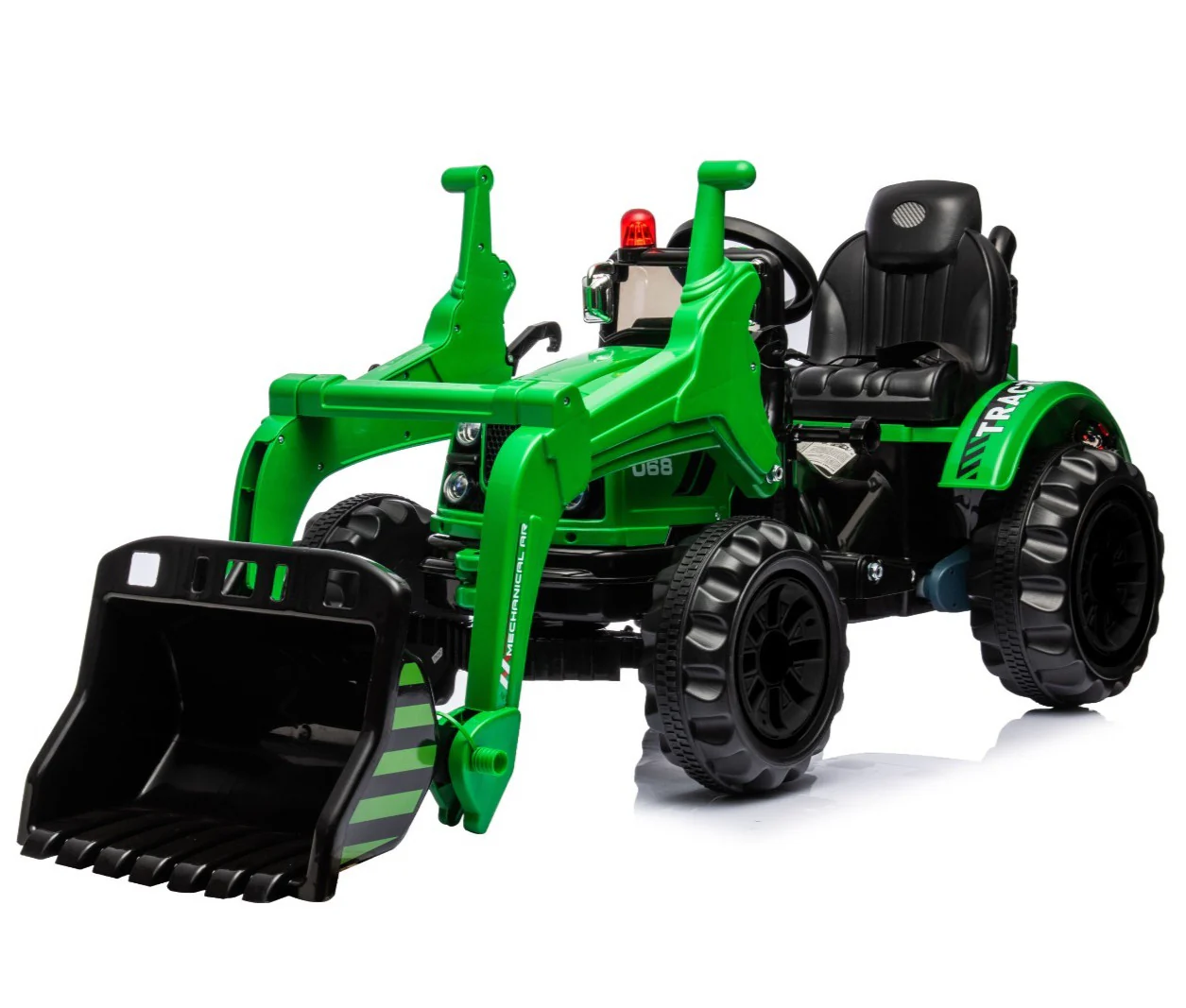 12V Kids Ride-On Excavator with Working Arm and Safety Belt - Image 3