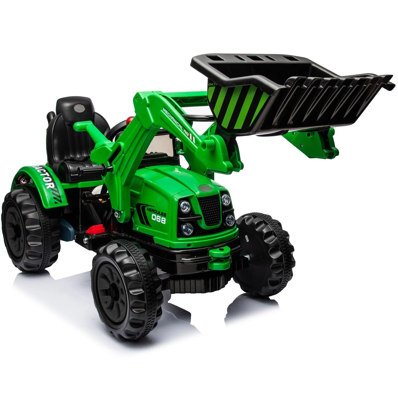 12V Kids Ride-On Excavator with Working Arm and Safety Belt - Image 5