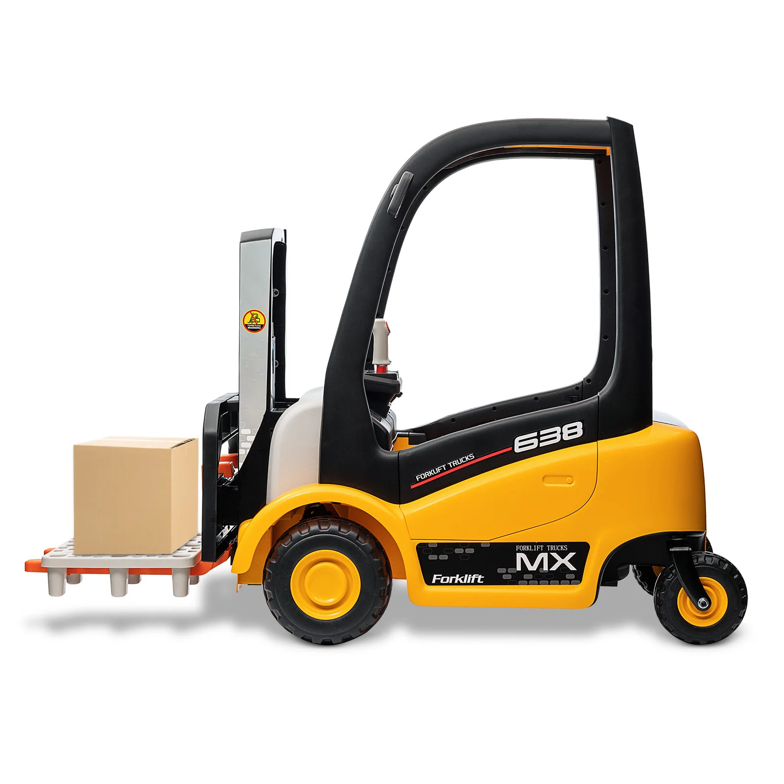 12V Kids Ride-On Forklift Battery Powered Toy with Liftable Fork and Pallet - Image 17