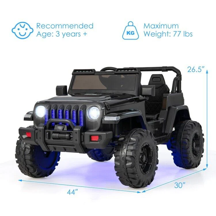 12V Kids Ride-on Jeep Car with Remote Control - Perfect Gift for Toddlers - Image 4