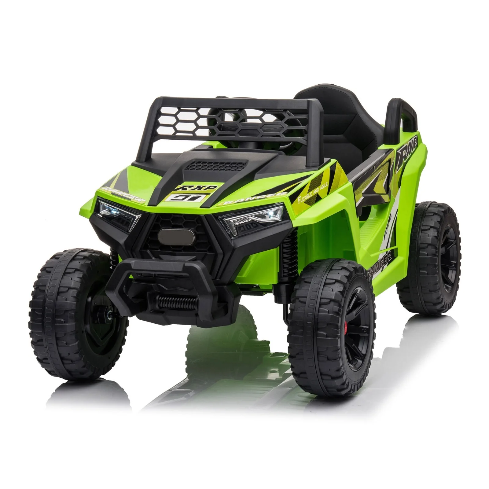 12V Kids Electric Ride-On Mini UTV with Front LED Lights and Horn - Image 3
