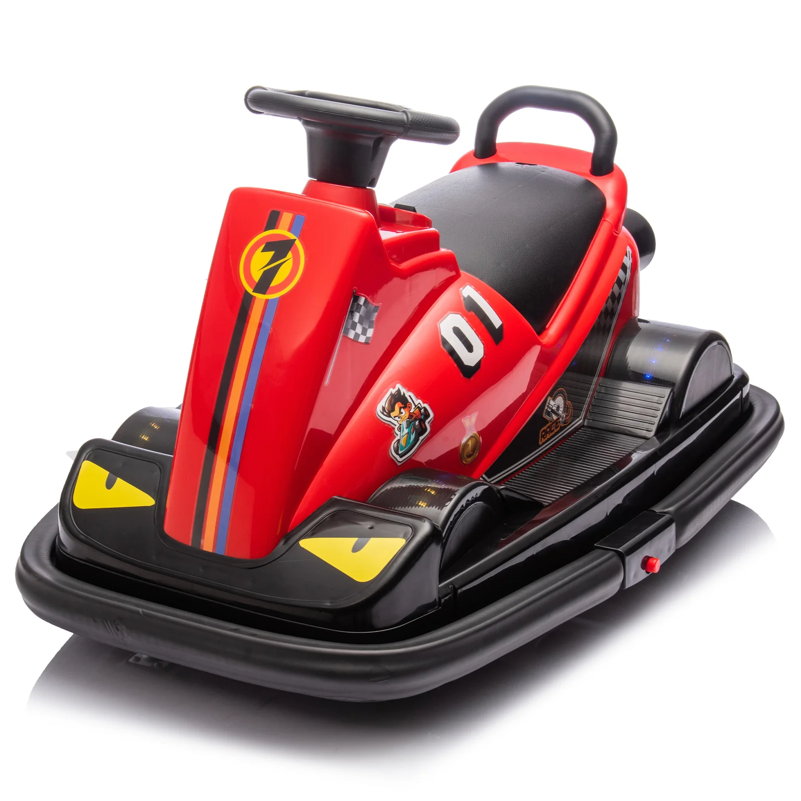 12V Kids Ride-On Motor Bumper Car with 360-Degree Rotation System