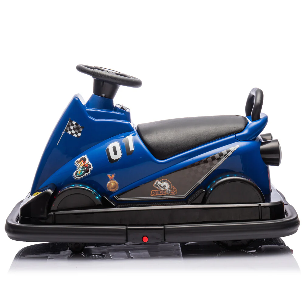 12V Kids Ride-On Motor Bumper Car with 360-Degree Rotation, Four Wheels, and Waterfall Lights - Image 9