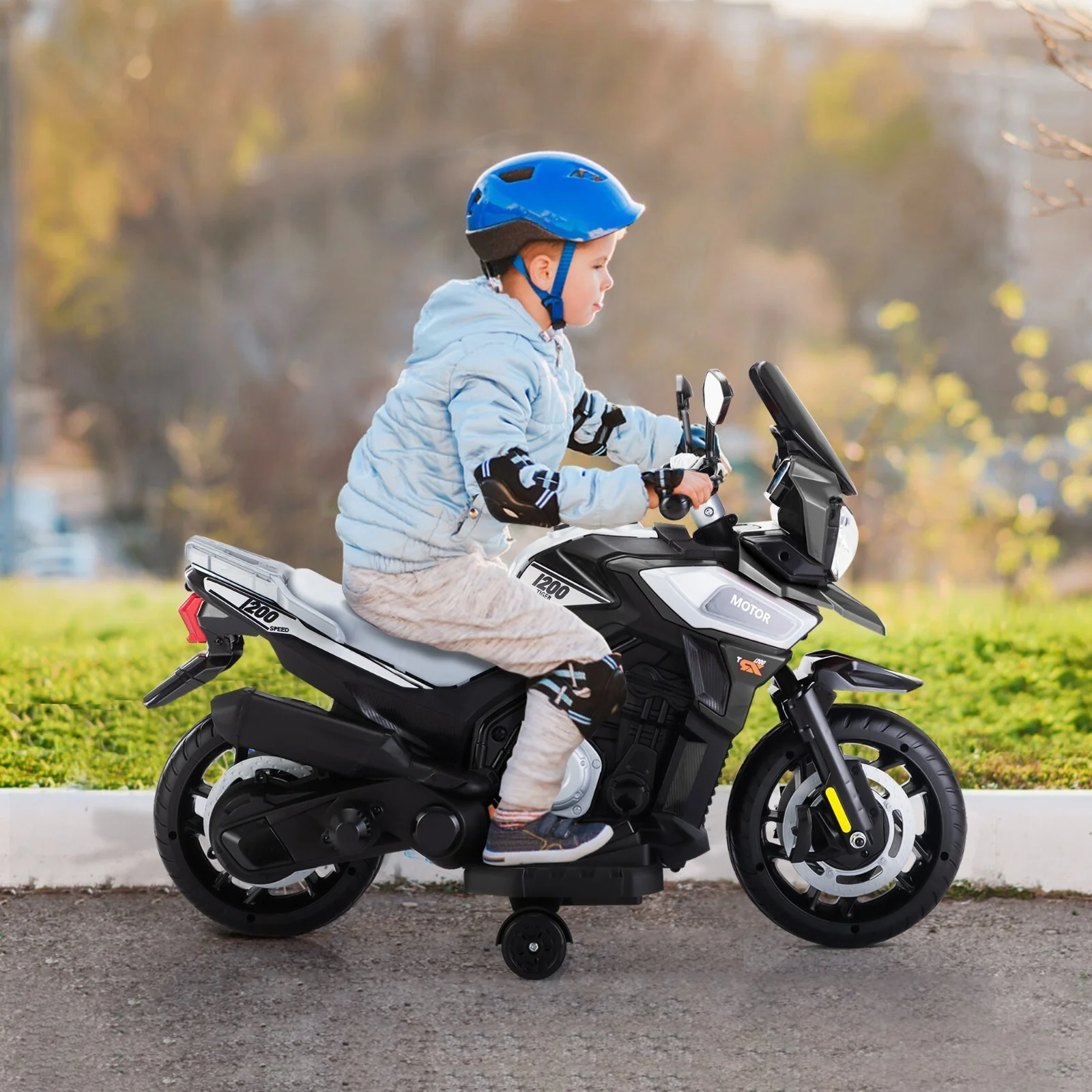 12V Battery-Powered Kids Ride-On Off-Road Motorcycle with Music - Image 7
