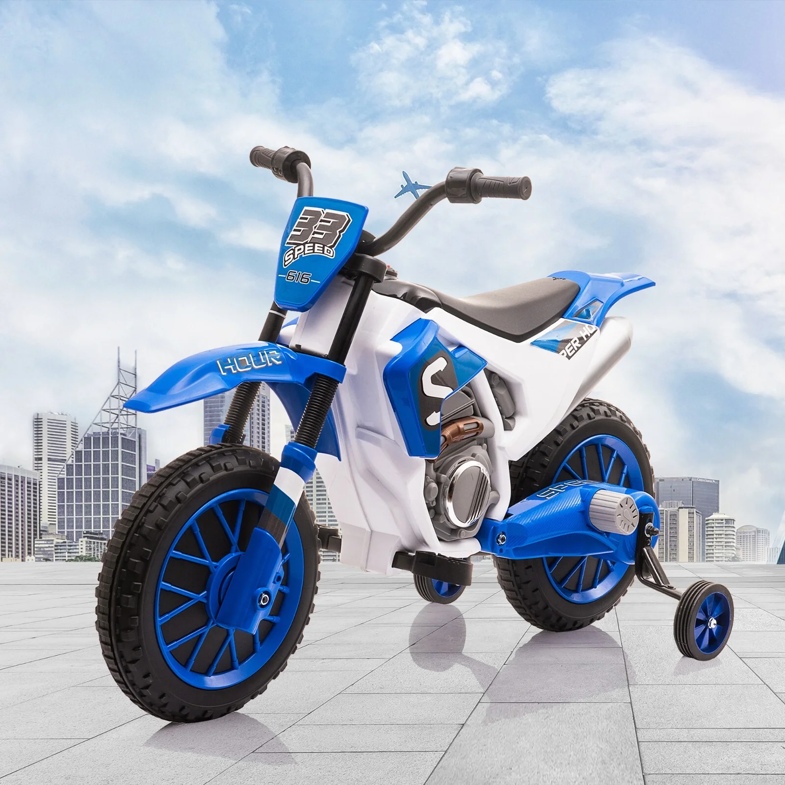 12V Kids Electric Ride-On Motorcycle with Dual 35W Motors and 2 Speeds - Image 3