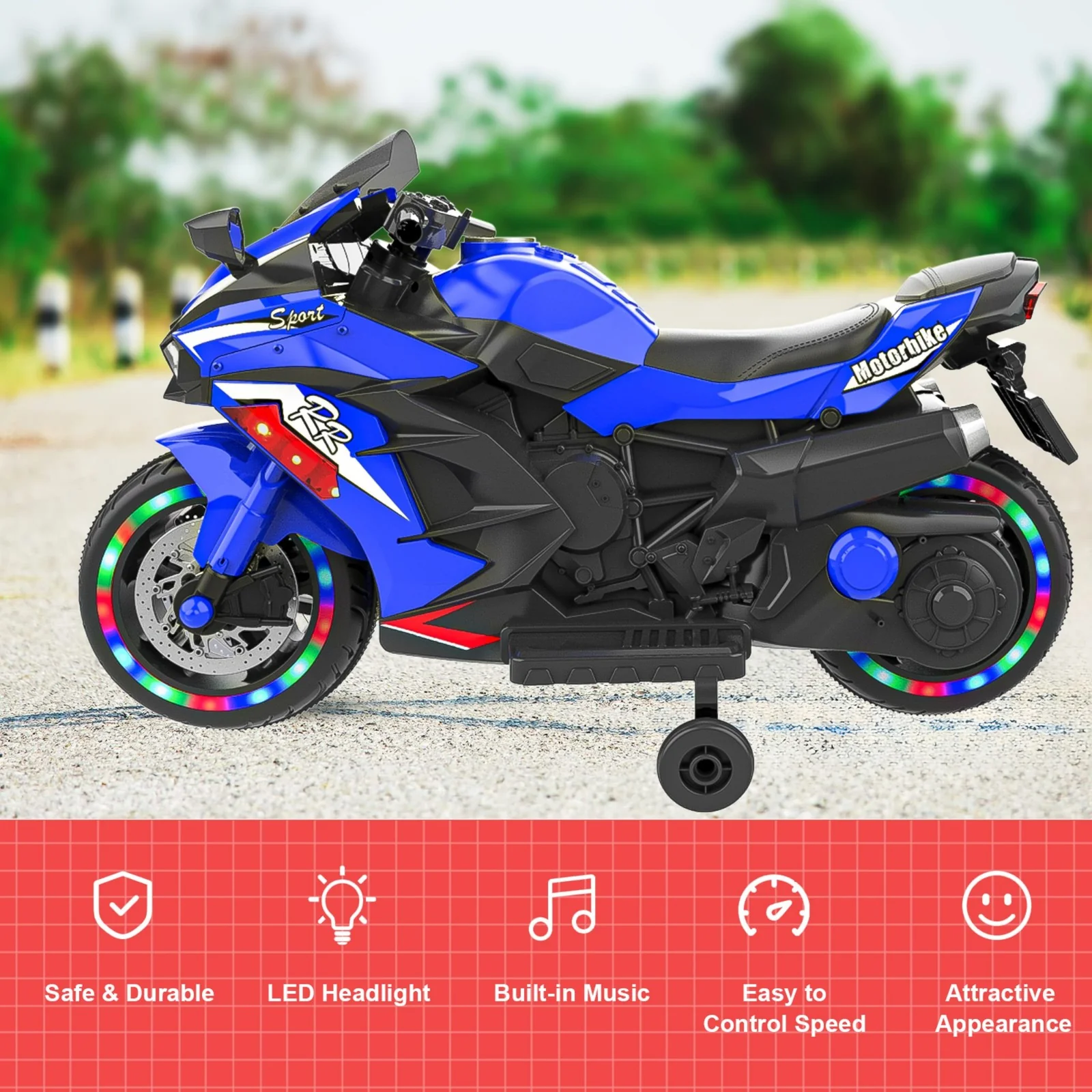 12V Battery-Powered Electric Ride-On Dirt Bike Motorcycle for Kids - Image 11