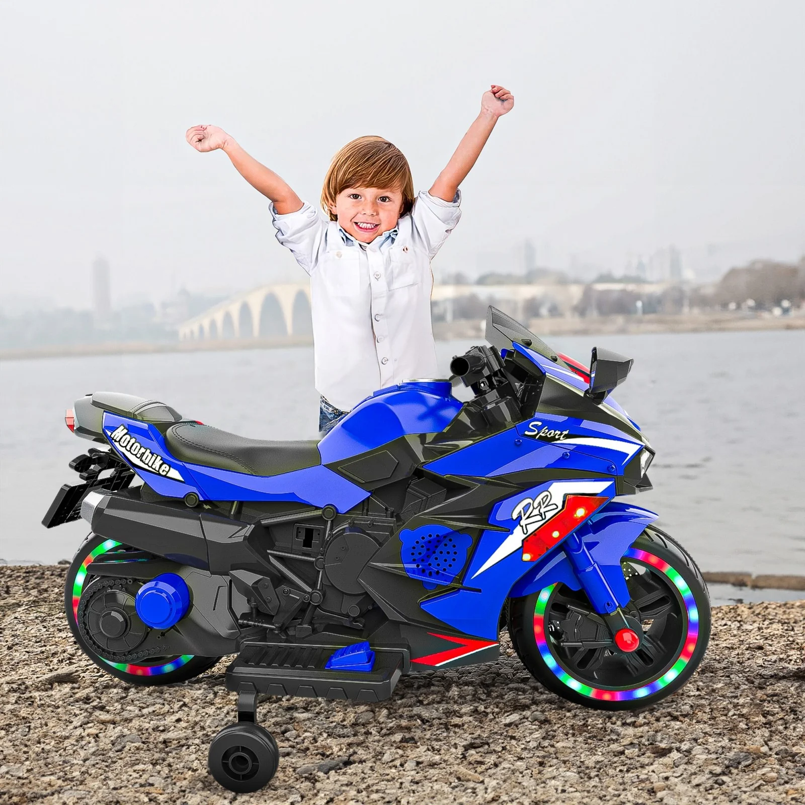 12V Battery-Powered Electric Ride-On Dirt Bike Motorcycle for Kids - Image 5