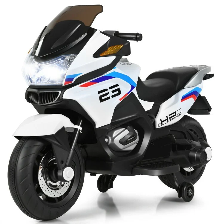 12V Electric Ride-On Motorcycle for Toddlers with Training Wheels - Image 13
