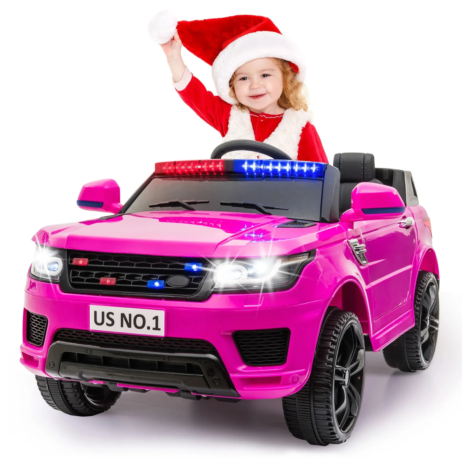 12V Kids Electric Ride-On Police Car with Battery and Remote Control - Image 12