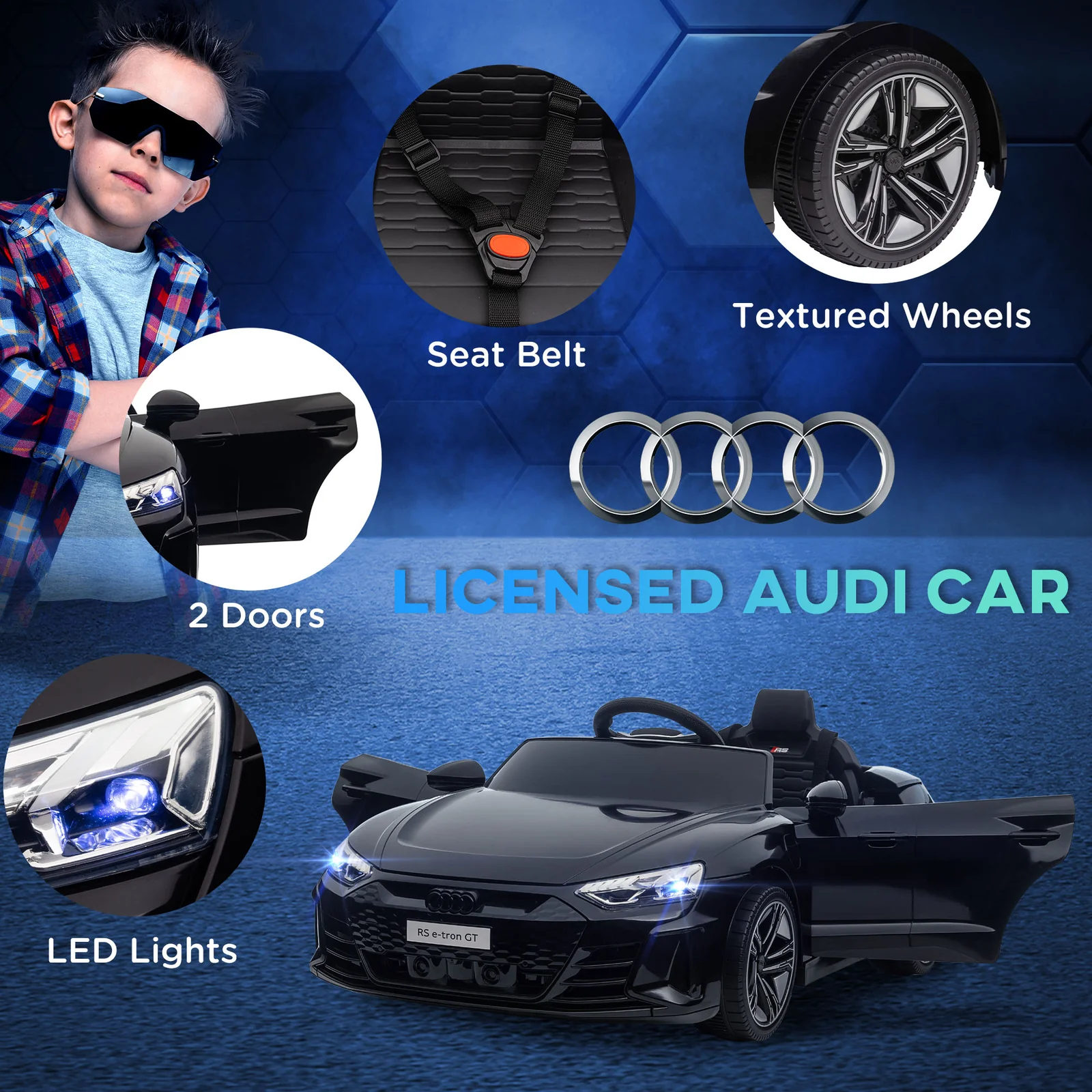 12V Electric Ride-On Car for Kids with Remote Control and 3.1 MPH Speed - Image 4