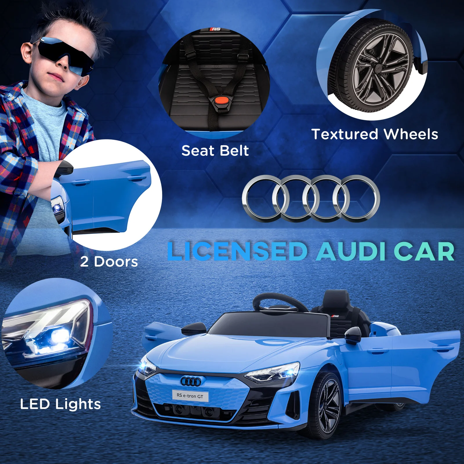 12V Kids Electric Ride-On Car with Remote Control, Suspension, and 4 Wheels – 3.1 MPH - Image 4