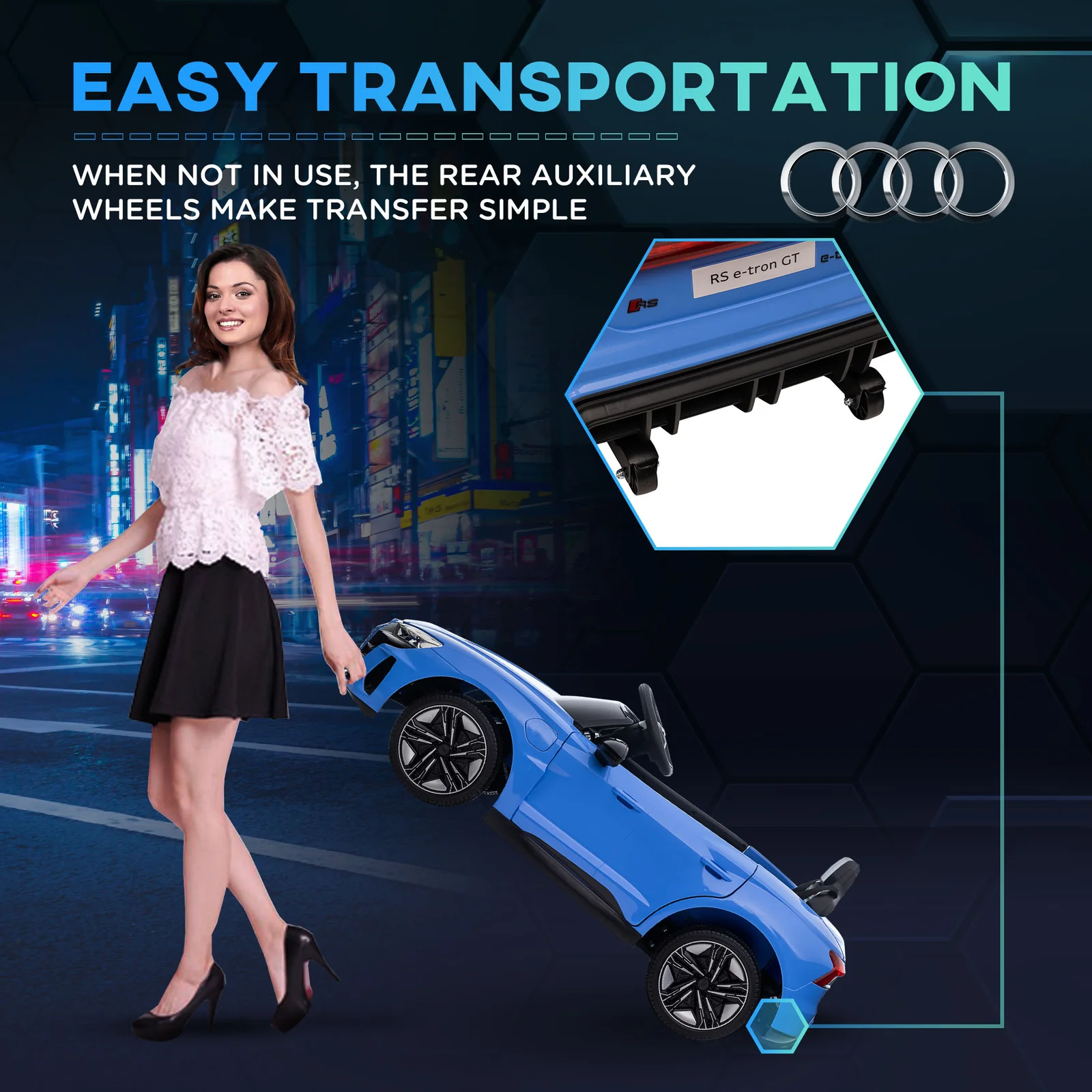 12V Kids Electric Ride-On Car with Remote Control, Suspension, and 4 Wheels – 3.1 MPH - Image 7