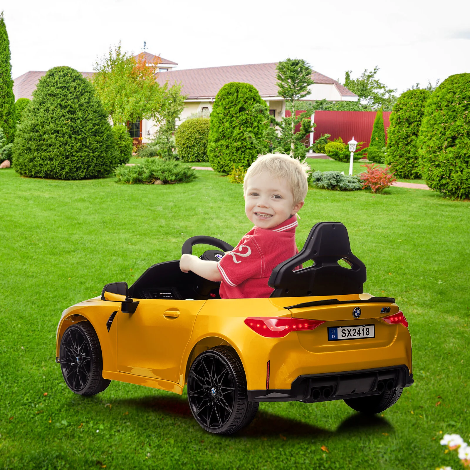 12V Kids Licensed BMW M4 Electric Ride-On Car with Remote Control - Image 11