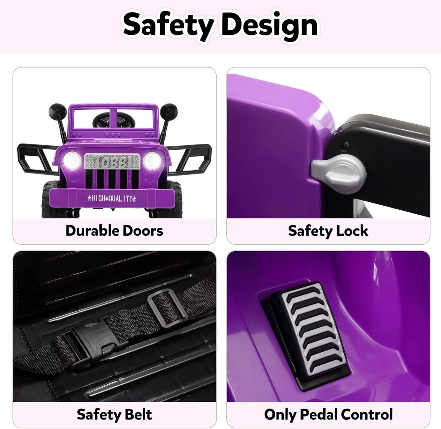12V Electric Kids Ride-On Jeep Car with Battery Power, Remote Control, and LED Lights - Image 2