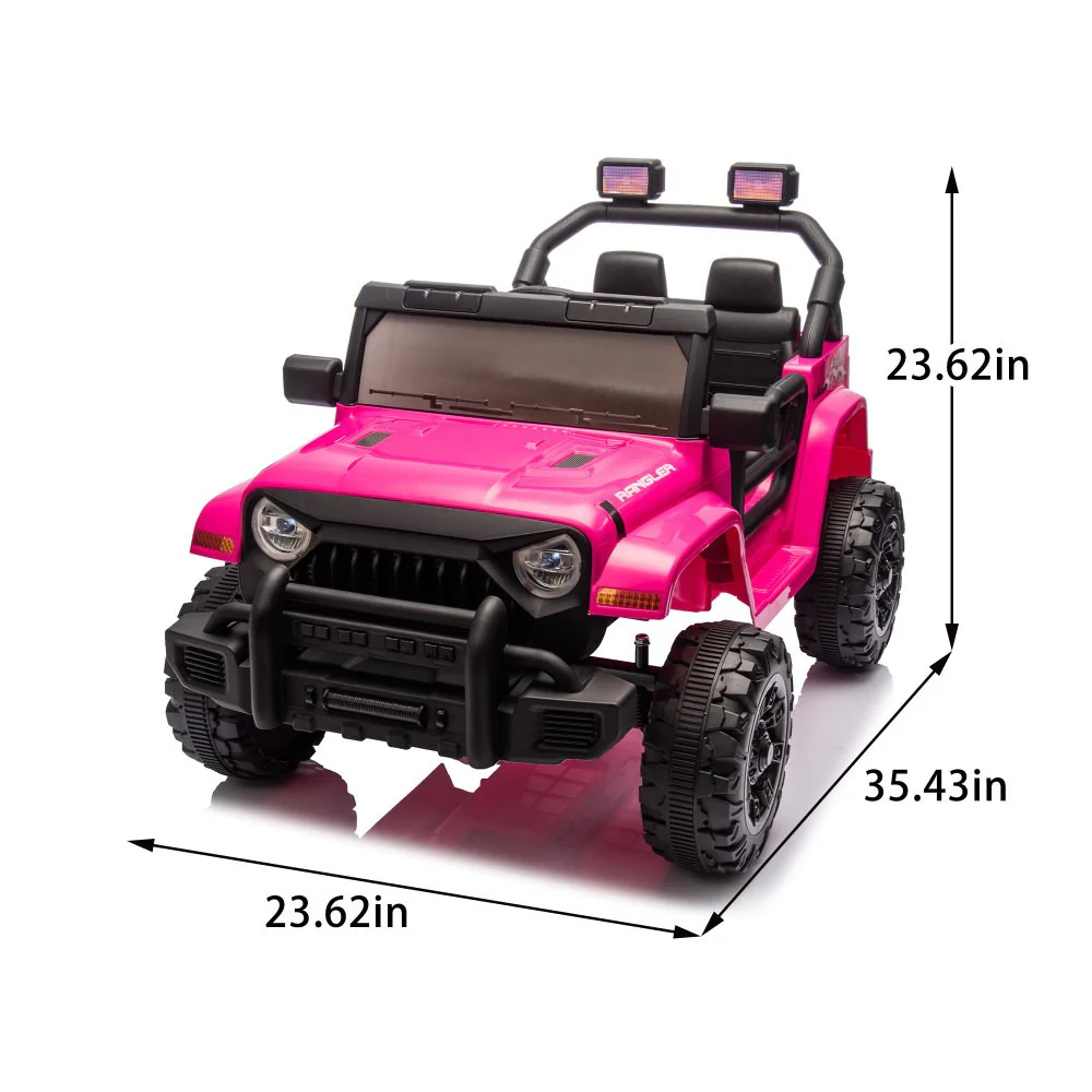 12V Kids Electric Ride-On Jeep Car with Battery, Remote Control, and LED Lights - Image 2