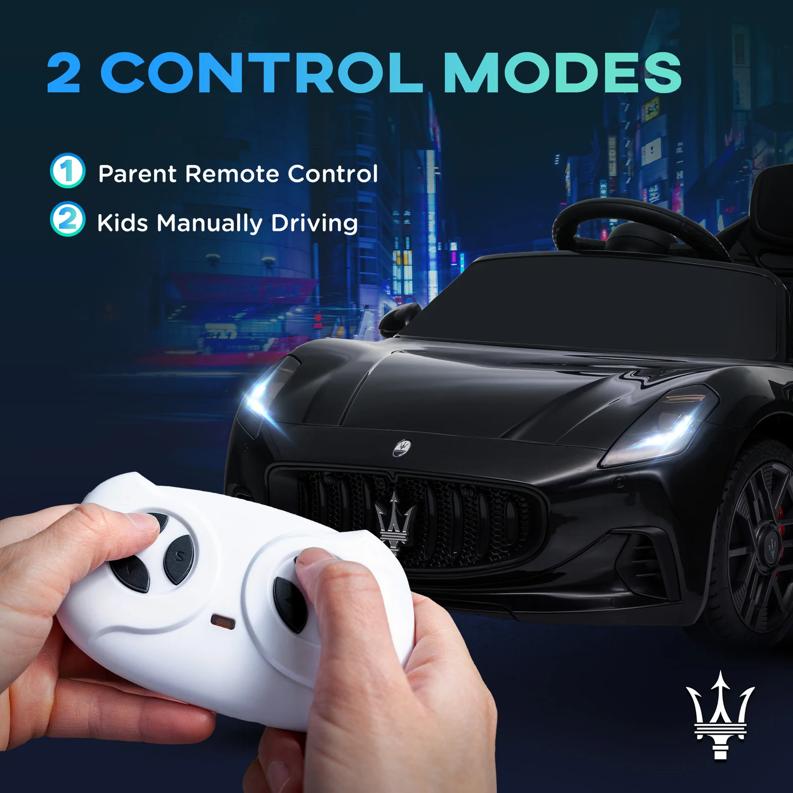 12V Kids Electric Ride-On Car with Remote Control, Soft Start, LED Lights, and Music - Image 5