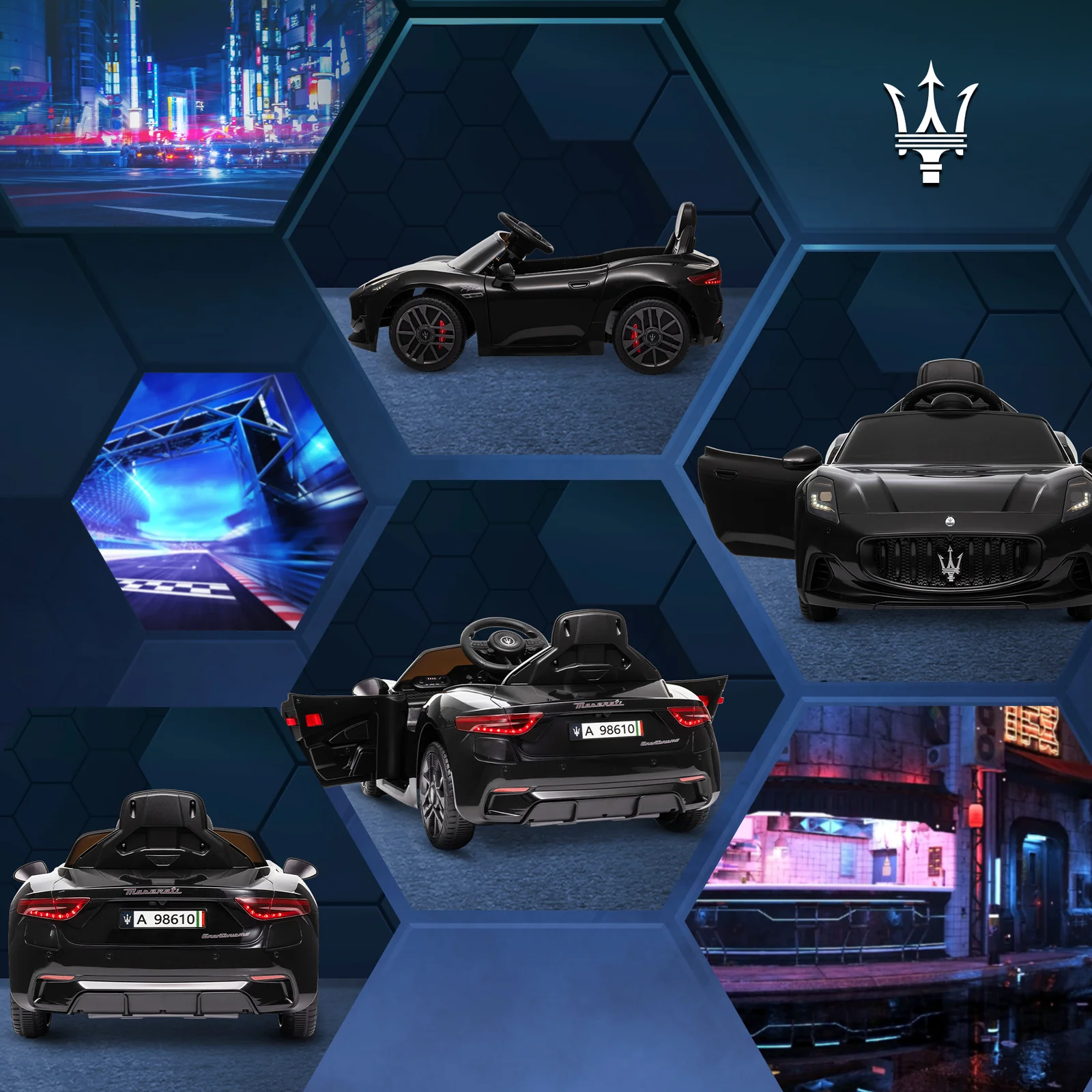 12V Kids Electric Ride-On Car with Remote Control, Soft Start, LED Lights, and Music - Image 8