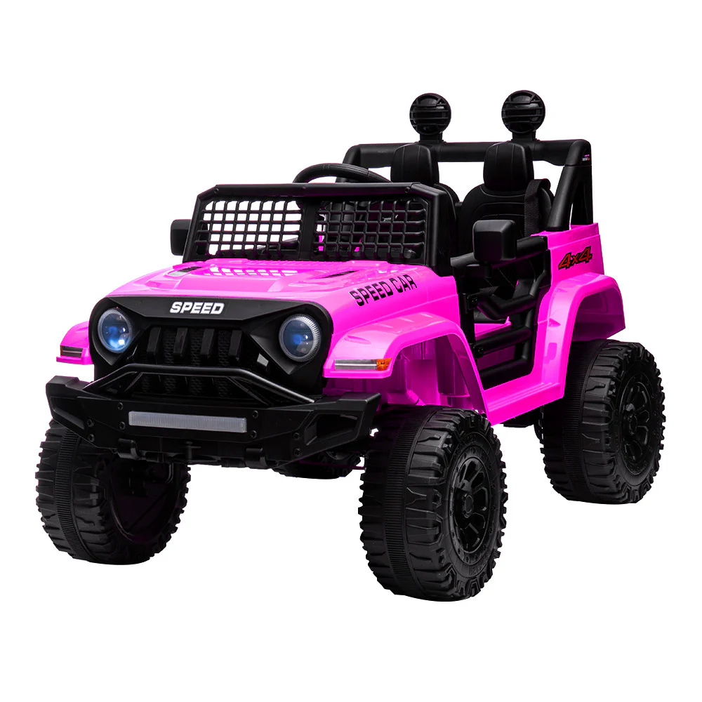 12V Electric Kids Ride-On Jeep with Parental Remote Control, MP3 Player, and LED Lights