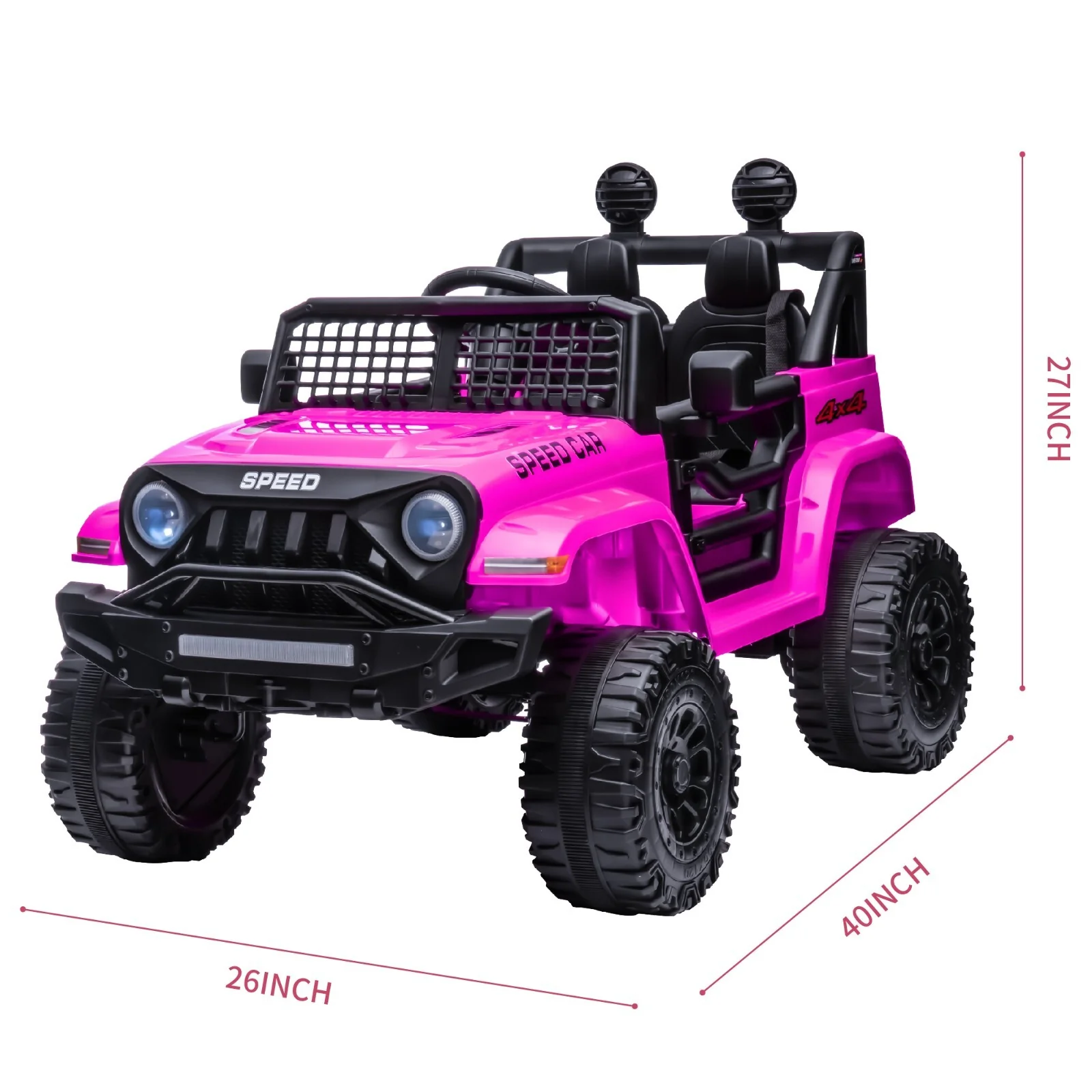 12V Electric Kids Ride-On Jeep with Parental Remote Control, MP3 Player, and LED Lights - Image 7