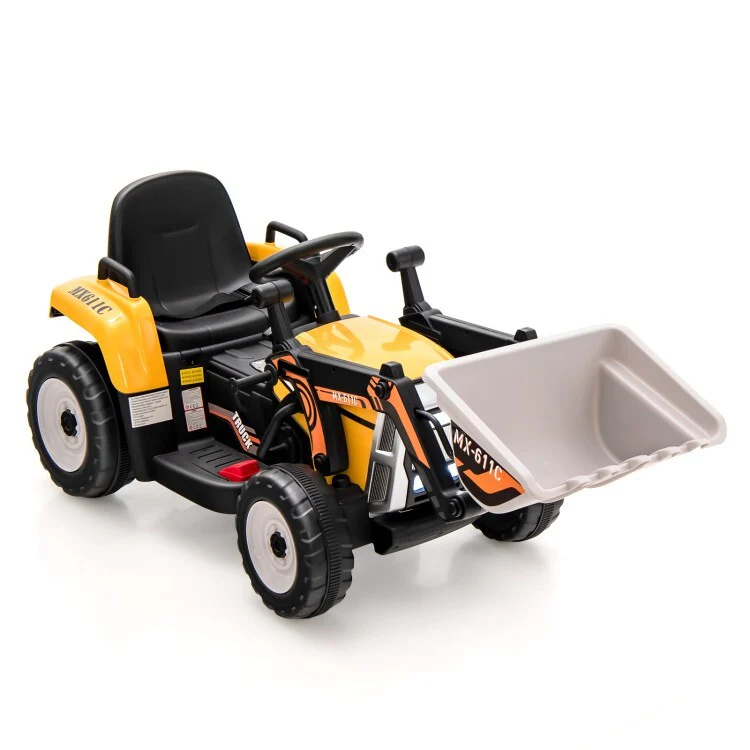 12V Kids Ride-On Excavator Truck with Adjustable Arm and Bucket Toy - Image 11