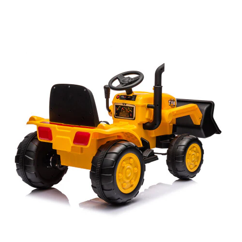 12V Battery-Powered Kids Ride-On Electric Excavator Tractor with Digging Handle - Image 12