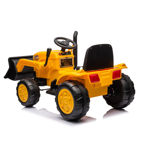 12V Battery-Powered Kids Ride-On Electric Excavator Tractor with Digging Handle - Image 9