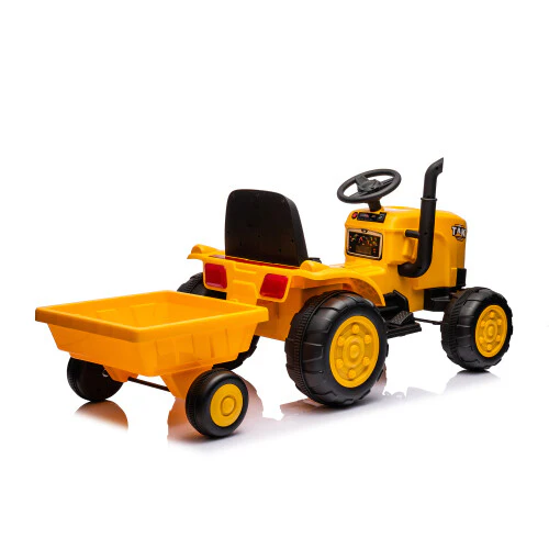 12V Electric Kids Ride-On Tractor Excavator with Detachable Trailer and Remote Control - Image 16