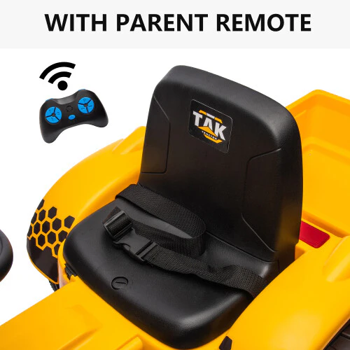 12V Electric Kids Ride-On Tractor Excavator with Detachable Trailer and Remote Control - Image 8