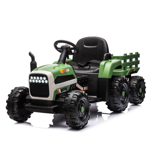 12V Kids Ride-On Tractor with Trailer, Battery Powered, Remote Control, Child-Friendly Vehicle - Image 13