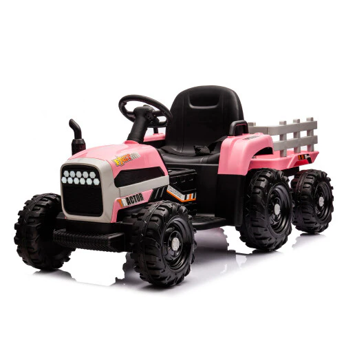 12V Kids Ride-On Tractor with Trailer, Battery Powered, Remote Control, Child-Friendly Vehicle - Image 8