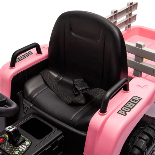 12V Battery-Powered Kids Ride-On Tractor with Trailer and Remote Control, 3-Speed Child Vehicle - Image 12