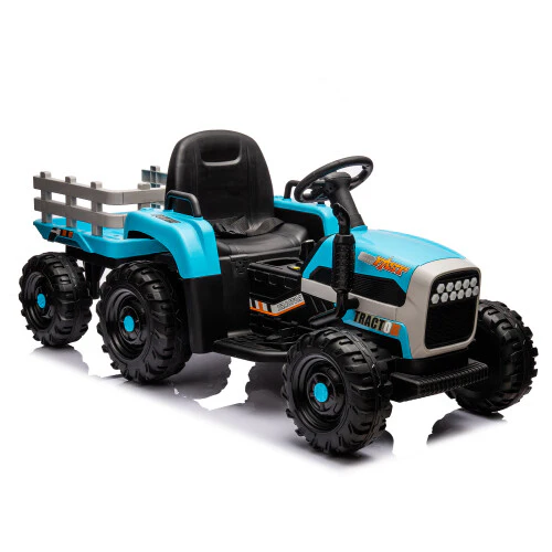 12V Battery-Powered Kids Ride-On Tractor with Trailer and Remote Control, 3-Speed Child Vehicle - Image 13