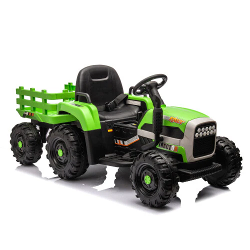 12V Battery-Powered Kids Ride-On Tractor with Trailer and Remote Control, 3-Speed Child Vehicle - Image 14