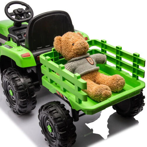 12V Battery-Powered Kids Ride-On Tractor with Trailer and Remote Control, 3-Speed Child Vehicle - Image 22