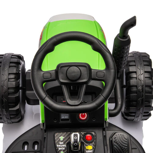 12V Battery-Powered Kids Ride-On Tractor with Trailer and Remote Control, 3-Speed Child Vehicle - Image 27