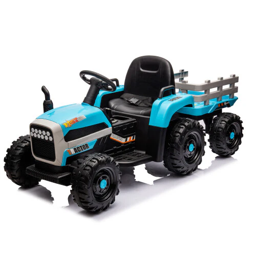 12V Battery-Powered Kids Ride-On Tractor with Trailer and Remote Control, 3-Speed Child Vehicle - Image 28